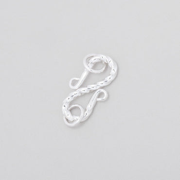 16x8.5mm Sterling Silver Twisted S Hook 1 piece (ONLINE ORDER ONLY)