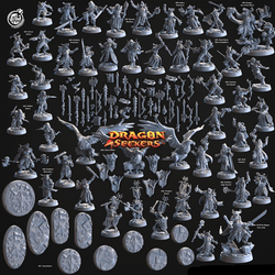 3D Printed Cast n Play Drakken Protectors Dragon Seekers 28 32mm D&D (Online Only)