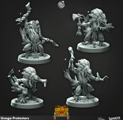 3D Printed Cast n Play Unega Protectors Saurus Rovers Set 28mm 32mm D&D (Online Only)