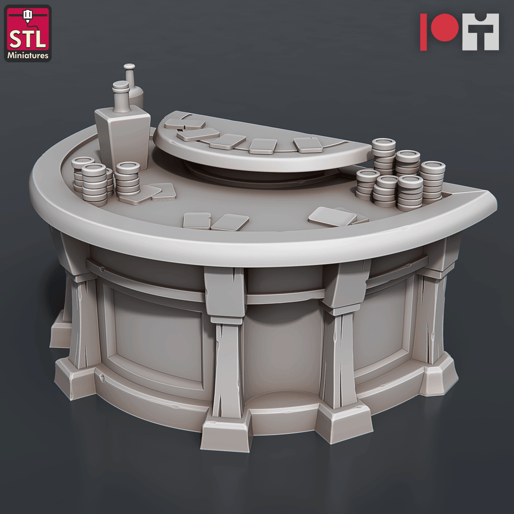 3D Printed STL Miniatures Casino 28 - 32mm War Gaming D&D (Online Only)