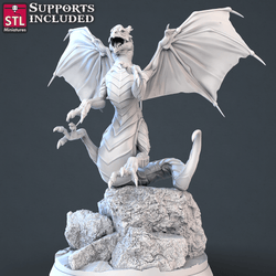 3D Printed STL Miniatures Dragon Hunters Set | 28 - 32mm War Gaming D&D (Online Only)