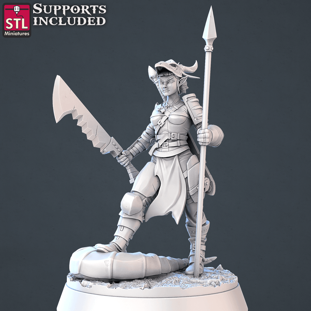 3D Printed STL Miniatures Dragon Hunters Set | 28 - 32mm War Gaming D&D (Online Only)