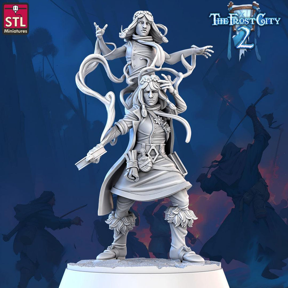3D Printed STL Miniatures Mages The Frost City 2 28 - 32mm War Gaming D&D (Online Only)