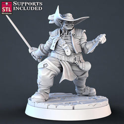 3D Printed STL Miniatures Pirate Set 28 - 32mm War Gaming D&D (Online Only)