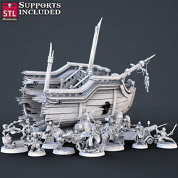 3D Printed STL Miniatures Pirate Set 28 - 32mm War Gaming D&D (Online Only)