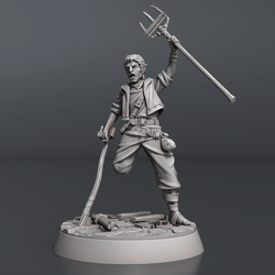 3D Printed STL Miniatures Riot Set 28 - 32mm War Gaming D&D (Online Only)