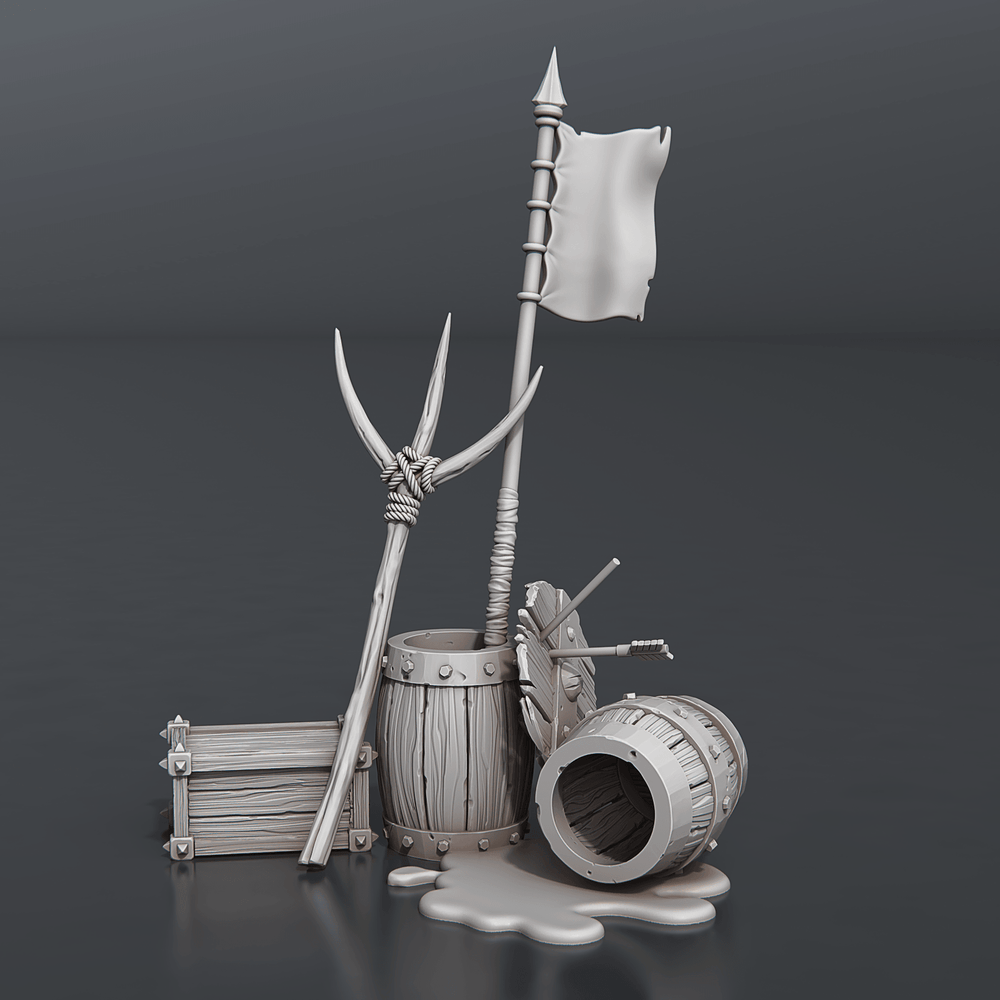 3D Printed STL Miniatures Riot Set 28 - 32mm War Gaming D&D (Online Only)
