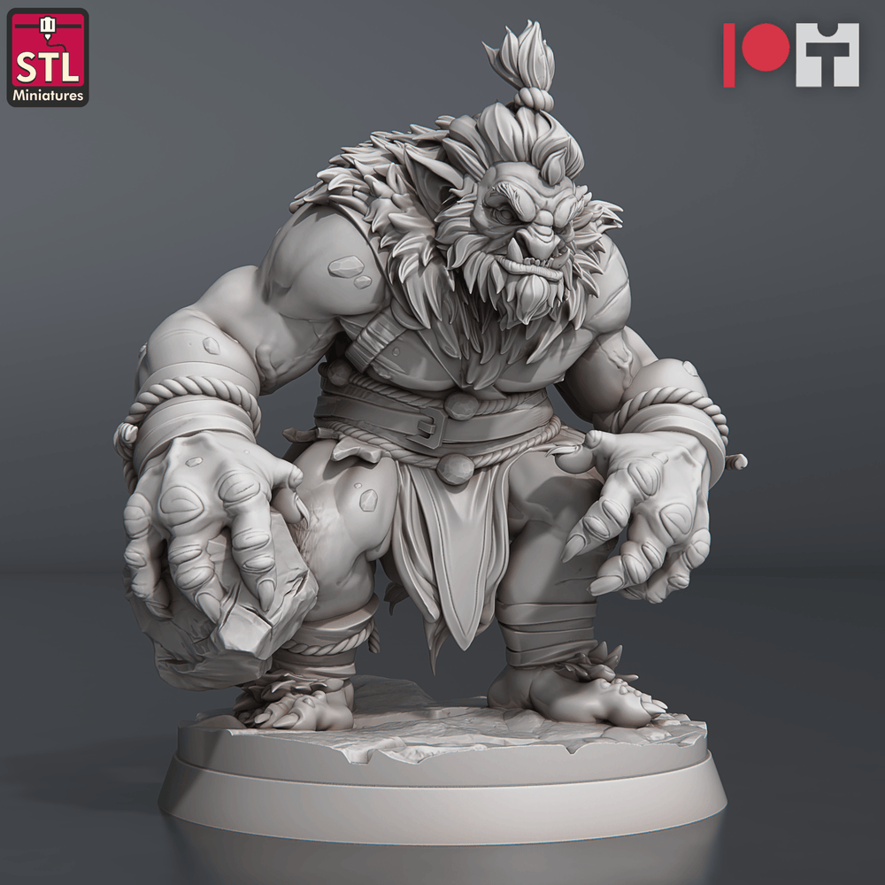 3D Printed STL Miniatures Snow Trolls Set 28 - 32mm War Gaming D&D (Online Only)