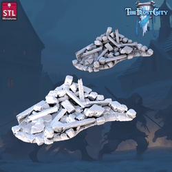 3D Printed STL Miniatures The Frost City Debris 28 - 32mm War Gaming D&D (Online Only)