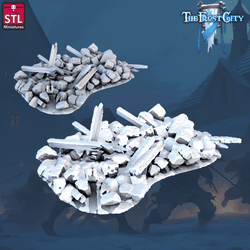 3D Printed STL Miniatures The Frost City Debris 28 - 32mm War Gaming D&D (Online Only)