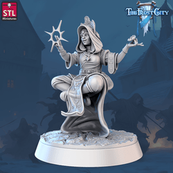 3D Printed STL Miniatures The Frost City Mages 28 - 32mm War Gaming D&D (Online Only)