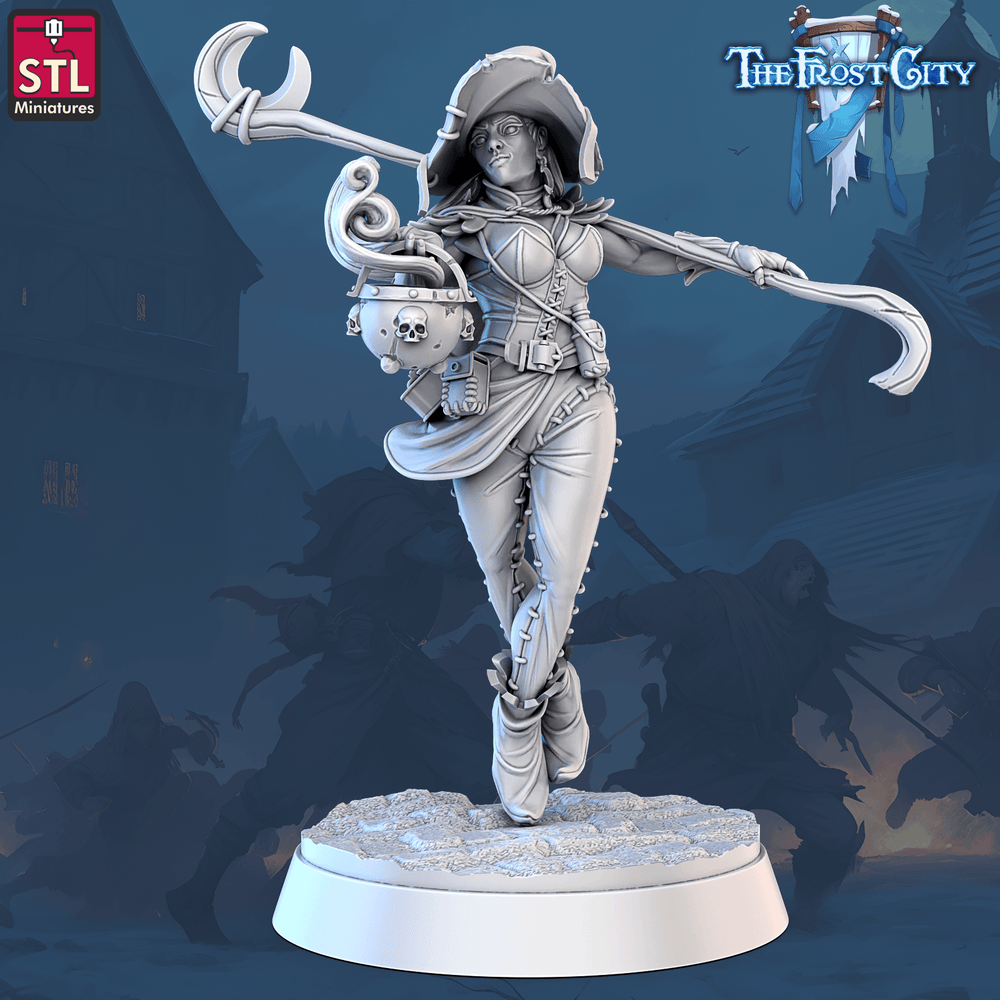 3D Printed STL Miniatures The Frost City Mages 28 - 32mm War Gaming D&D (Online Only)