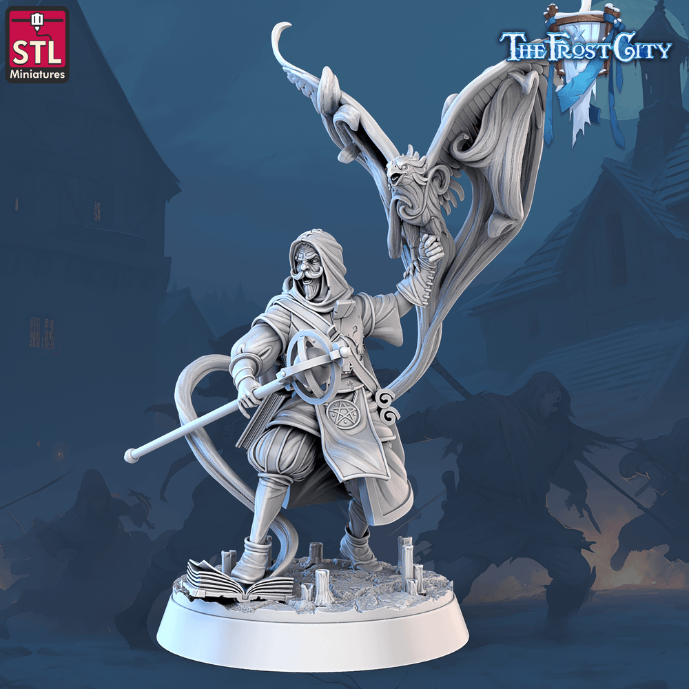3D Printed STL Miniatures The Frost City Mages 28 - 32mm War Gaming D&D (Online Only)