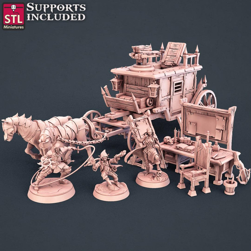 3D Printed STL Miniatures Vampire Hunters Set 28 - 32mm War Gaming D&D (Online Only)