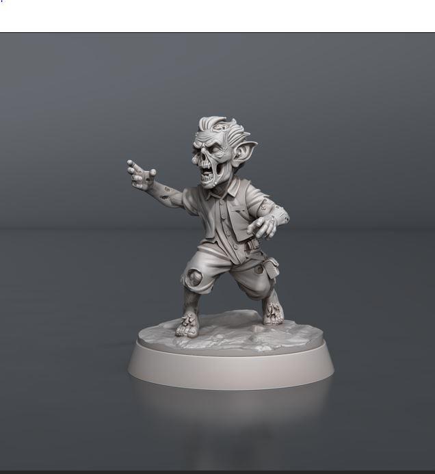 3D Printed STL Miniatures Zombie Set 28 - 32mm War Gaming D&D (Online Only)