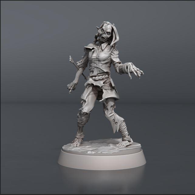 3D Printed STL Miniatures Zombie Set 28 - 32mm War Gaming D&D (Online Only)