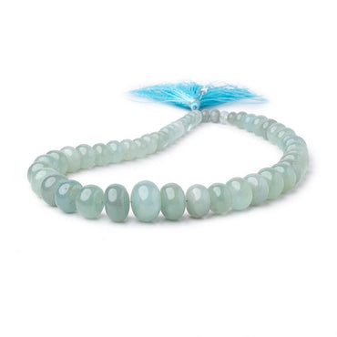 6.5-17.5mm Aquamarine Plain Rondelle Beads 15 inch 49 pieces (ONLINE ORDER ONLY)