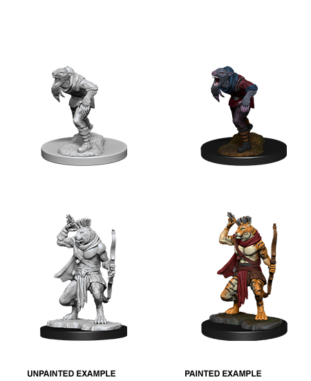 D&D: Nolzur's Marvelous Miniatures - Wererat & Weretiger (ONLINE ORDER ONLY)