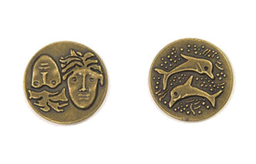Ancient Greek Themed Gaming Coins - Medium 25mm (12-Pack) (ONLINE ORDER ONLY)