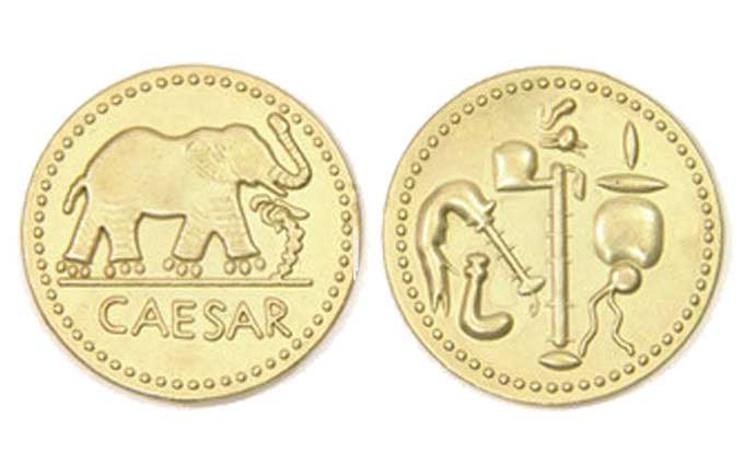 Roman Themed Gaming Coins - Jumbo 35mm (6-Pack) (ONLINE ORDER ONLY)