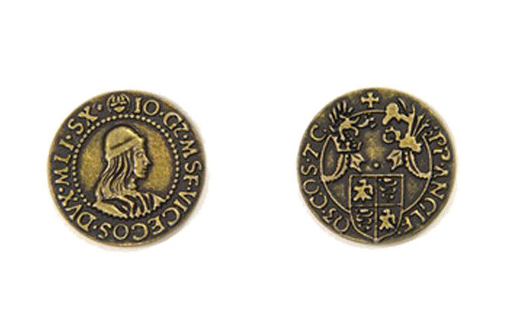 Renaissance Themed Gaming Coins - Medium 25mm (12-Pack) (ONLINE ORDER ONLY)