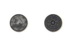 Pirate Ships Themed Gaming Coins - Small 20mm (15-Pack) (ONLINE ORDER ONLY)