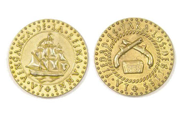 Pirate Ships Themed Gaming Coins - Jumbo 35mm (6-Pack) (ONLINE ORDER ONLY)