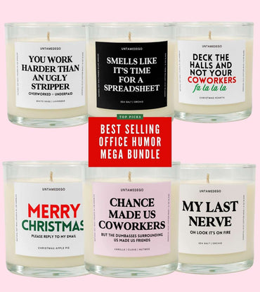 Best Selling Office Humor Glass Candles Mega Bundle (ONLINE ORDER ONLY)