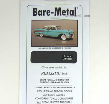 BMF007 Black Chrome Aluminum Foil Thin Sheet (1) Bare-Metal Foil (ONLINE ORDER ONLY)