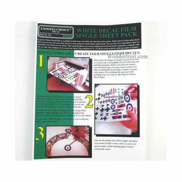 BMF124 Clear Laser Decal Film Sheet (1) Bare-Metal Foil (ONLINE ORDER ONLY)