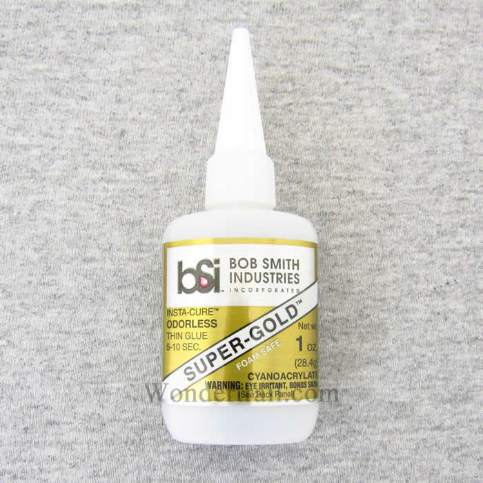 BSI122 Super-Gold Odorless 1oz CA Adhesive Glue Bob Smith Industries (ONLINE ORDER ONLY)
