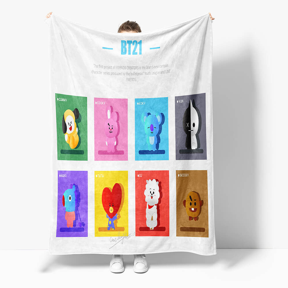 BT21 Flannel Fleece Throw Cosplay Blanket (Online Order Only)