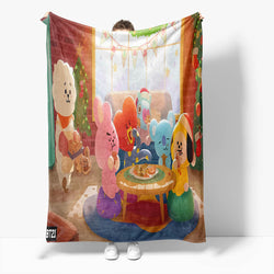 BT21 Flannel Fleece Throw Cosplay Blanket (Online Order Only)