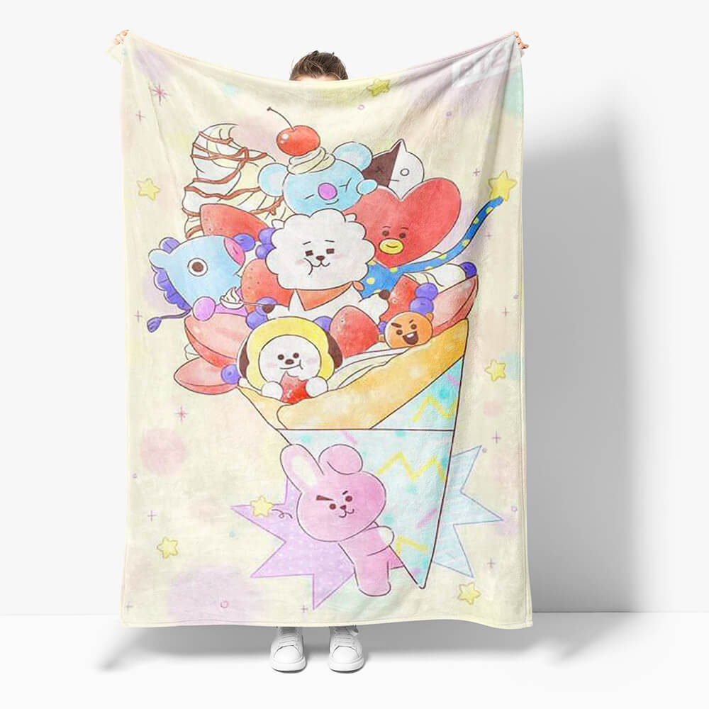 BT21 Flannel Fleece Throw Cosplay Blanket (Online Order Only)