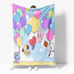BT21 Flannel Fleece Throw Cosplay Blanket (Online Order Only)
