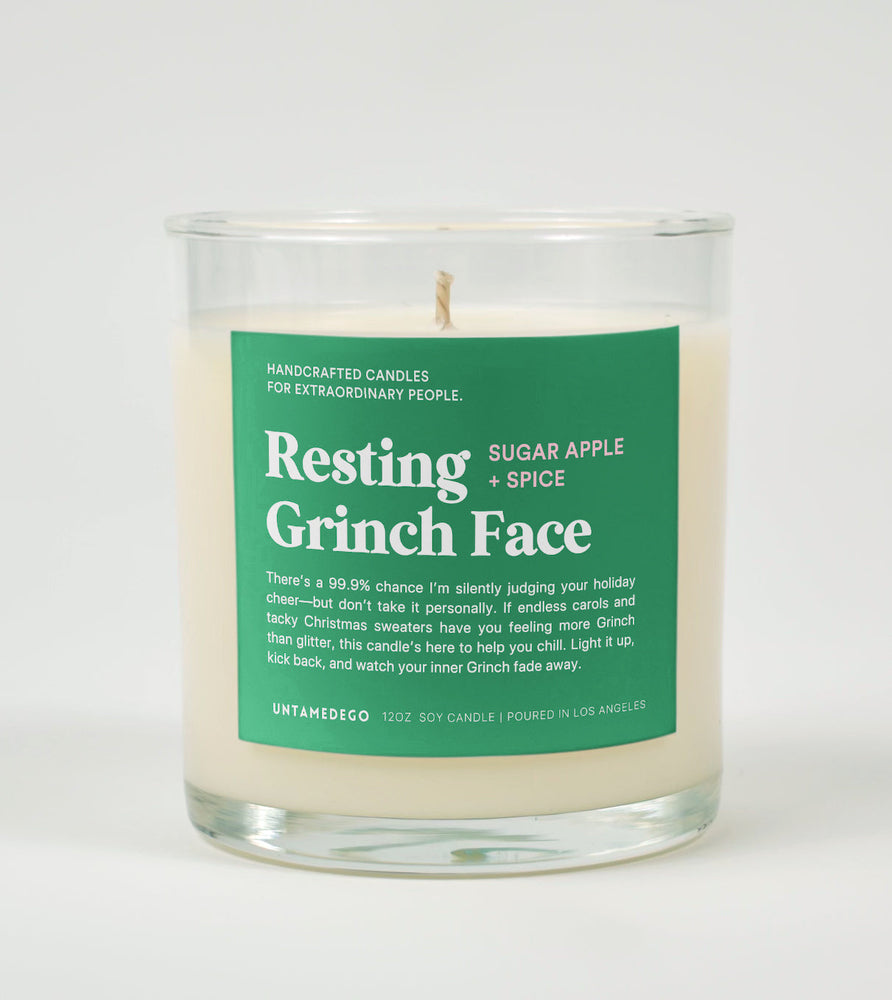 Resting Grinch Face | Funny Christmas Candle (ONLINE ORDER ONLY)