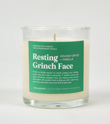 Resting Grinch Face | Funny Christmas Candle (ONLINE ORDER ONLY)