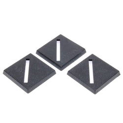 CHX08608F Slotted Square Base Black 25mm (1 inch) Pack of 50 for Miniatures (ONLINE ORDER ONLY)