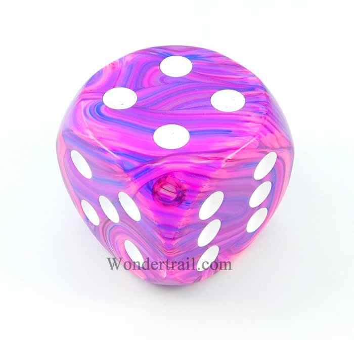 CHXDF5057 Violet Festive Die with White Pips D6 50mm (1.97in) Pack of 1 (ONLINE ORDER ONLY)