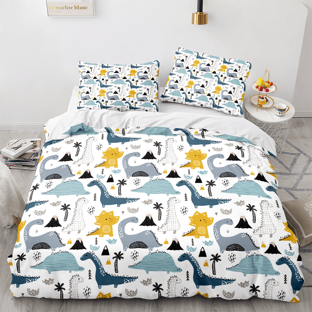 Cartoon Dinosaur Cosplay Bedding Sets Quilt Cover Without Filler (Online Order Only)