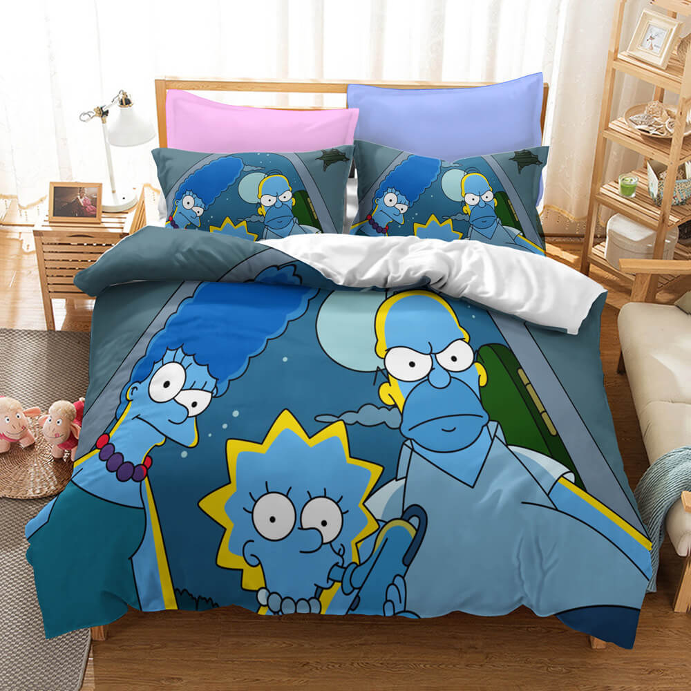 Cartoon The Simpsons Cosplay Bedding Set Quilt Cover Without Filler (Online Order Only)