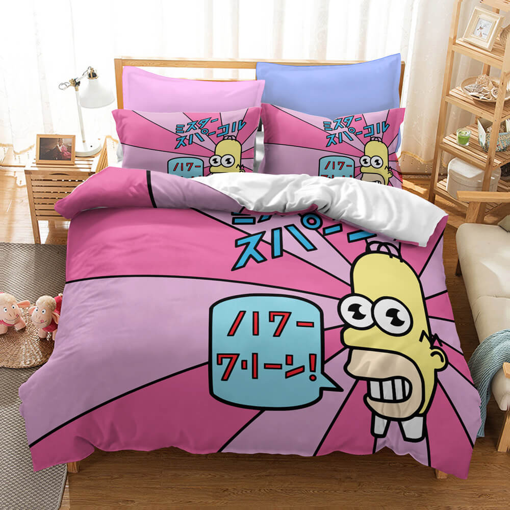 Cartoon The Simpsons Cosplay Bedding Set Quilt Cover Without Filler (Online Order Only)