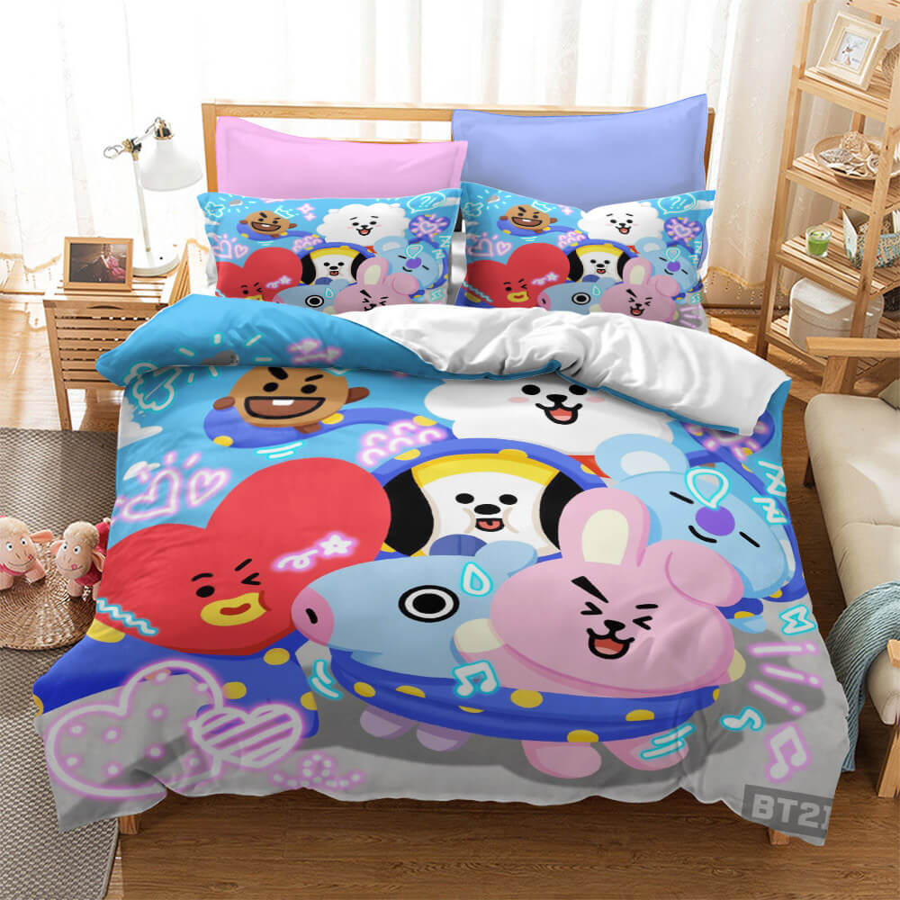 Cartoon image Cosplay Bedding Set Quilt Covers Without Filler (Online Order Only)