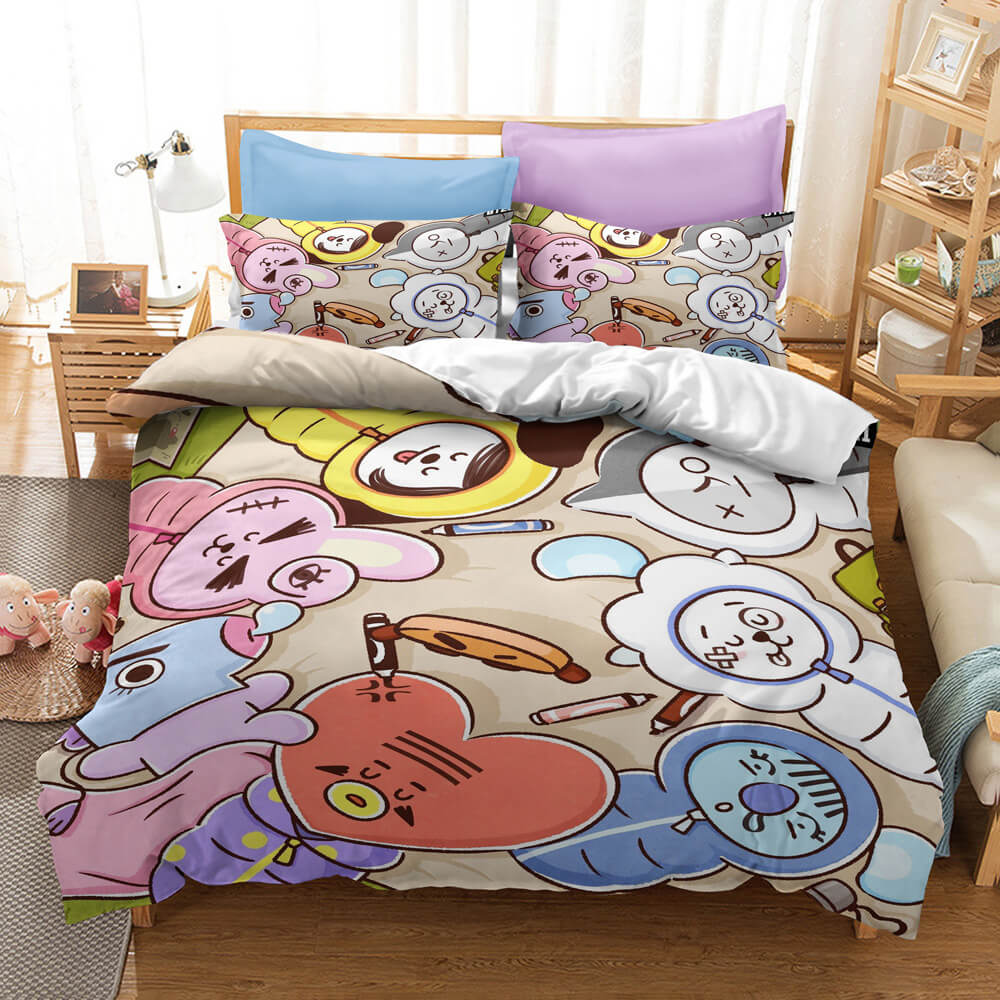 Cartoon image Cosplay Bedding Set Quilt Covers Without Filler (Online Order Only)