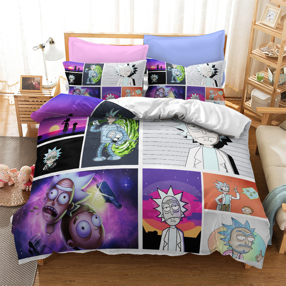 Comedy Rick and Morty Bedding Sets Pattern Quilt Cover Without Filler (Online Order Only)