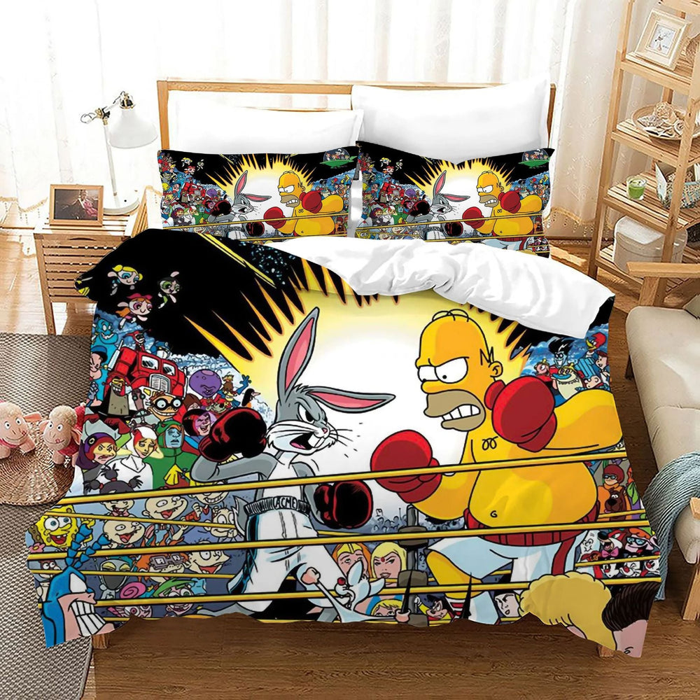 Comedy The Simpsons Bedding Sets Pattern Quilt Cover Without Filler (Online Order Only)
