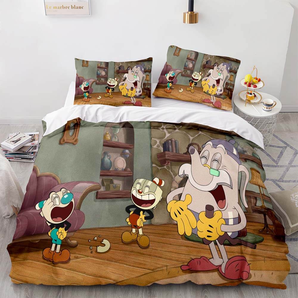 Cuphead Bedding Set Quilt Duvet Cover Bedding Sets (Online Order Only)