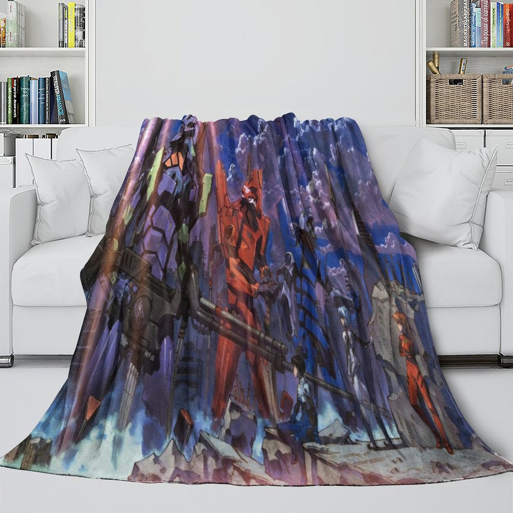 Evangelion Blanket Flannel Fleece Throw Room Decoration (Online Order Only)