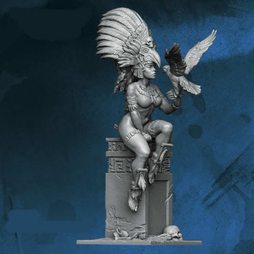 FLM28036 Female Priest with Bird Figure Kit 28mm Heroic Scale Miniature Unpainted (ONLINE ORDER ONLY)