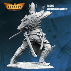 FLM28060 Scorrmias Elf Warrior Figure Kit 28mm Heroic Scale Miniature Unpainted (ONLINE ORDER ONLY)